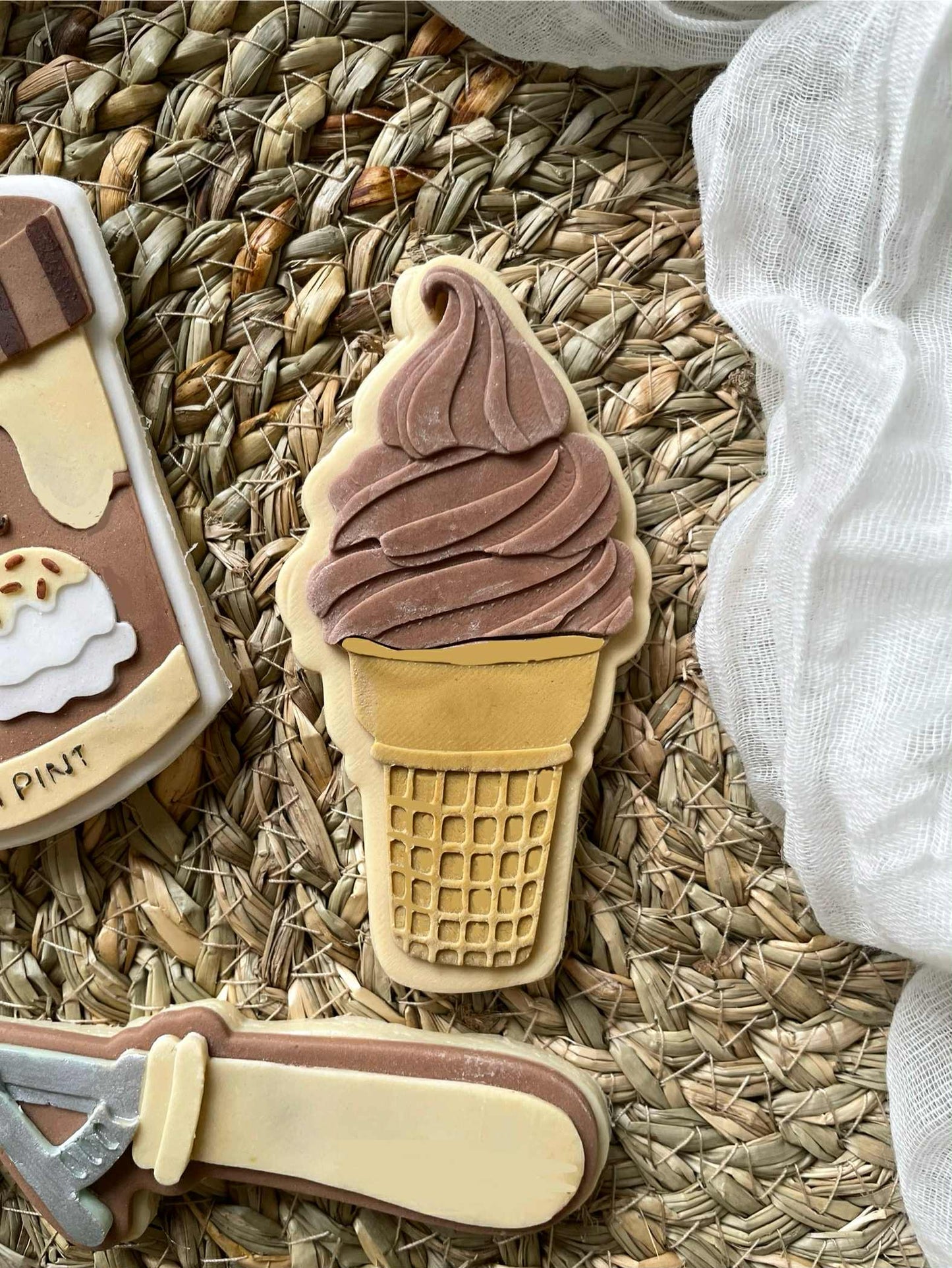 Soft Serve ice cream - Cookie Cutter & Stamp