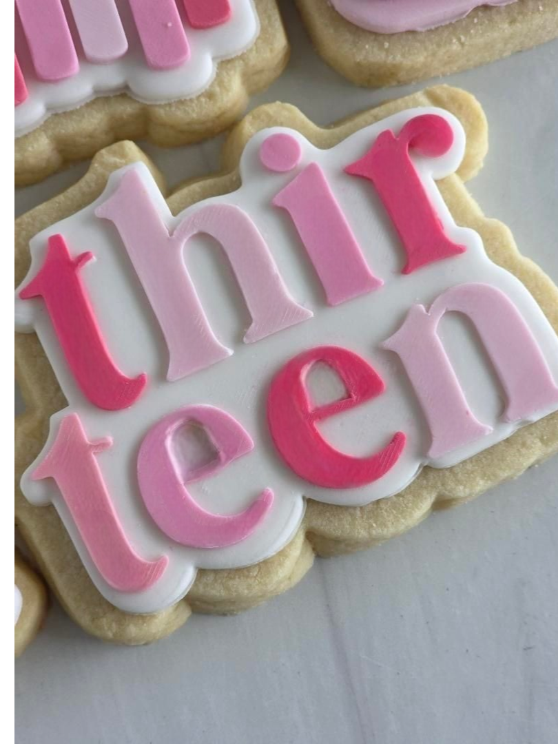 Thirteen- Cookie Cutter & Stamp