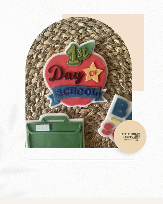 1st day of school cookie cutter and stamp