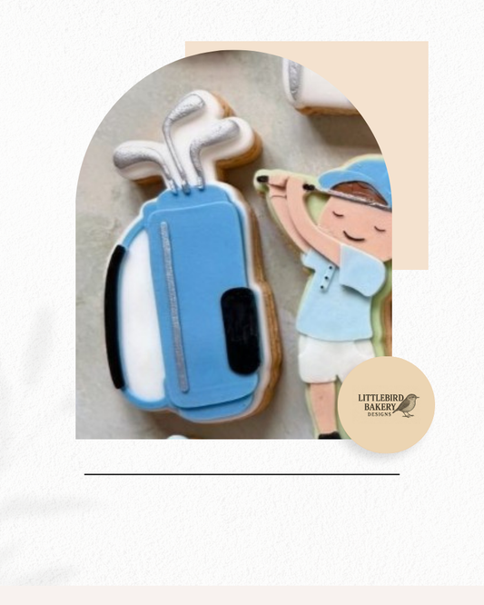golf caddy cookie cutter and stamp