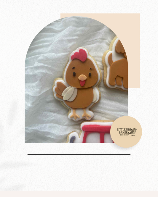 Cockerel cookie cutter and stamp