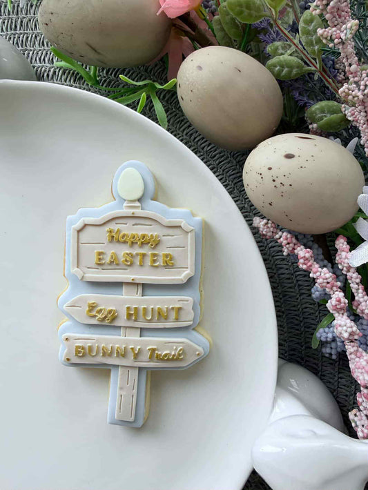 Easter sign- Cookie Cutter & Stamp