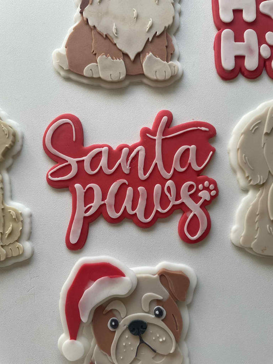 Santa Paws cookie cutter and stamp