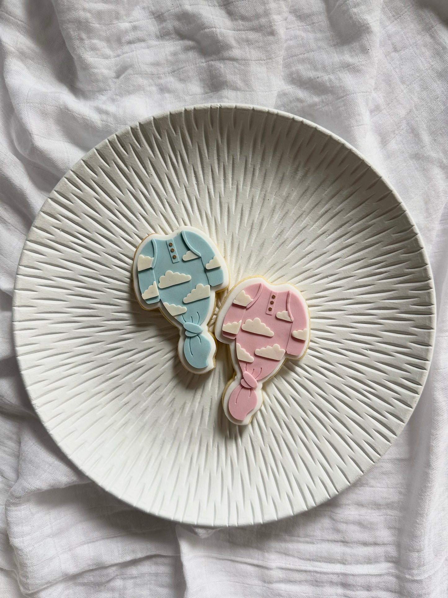 Tied Cloud Baby Romper - Cookie Cutter & Stamp