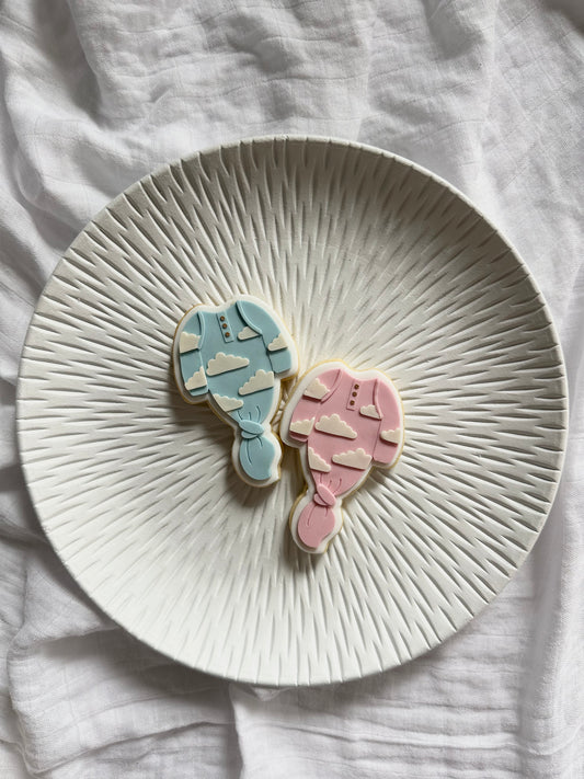 Tied Cloud Baby Romper - Cookie Cutter & Stamp