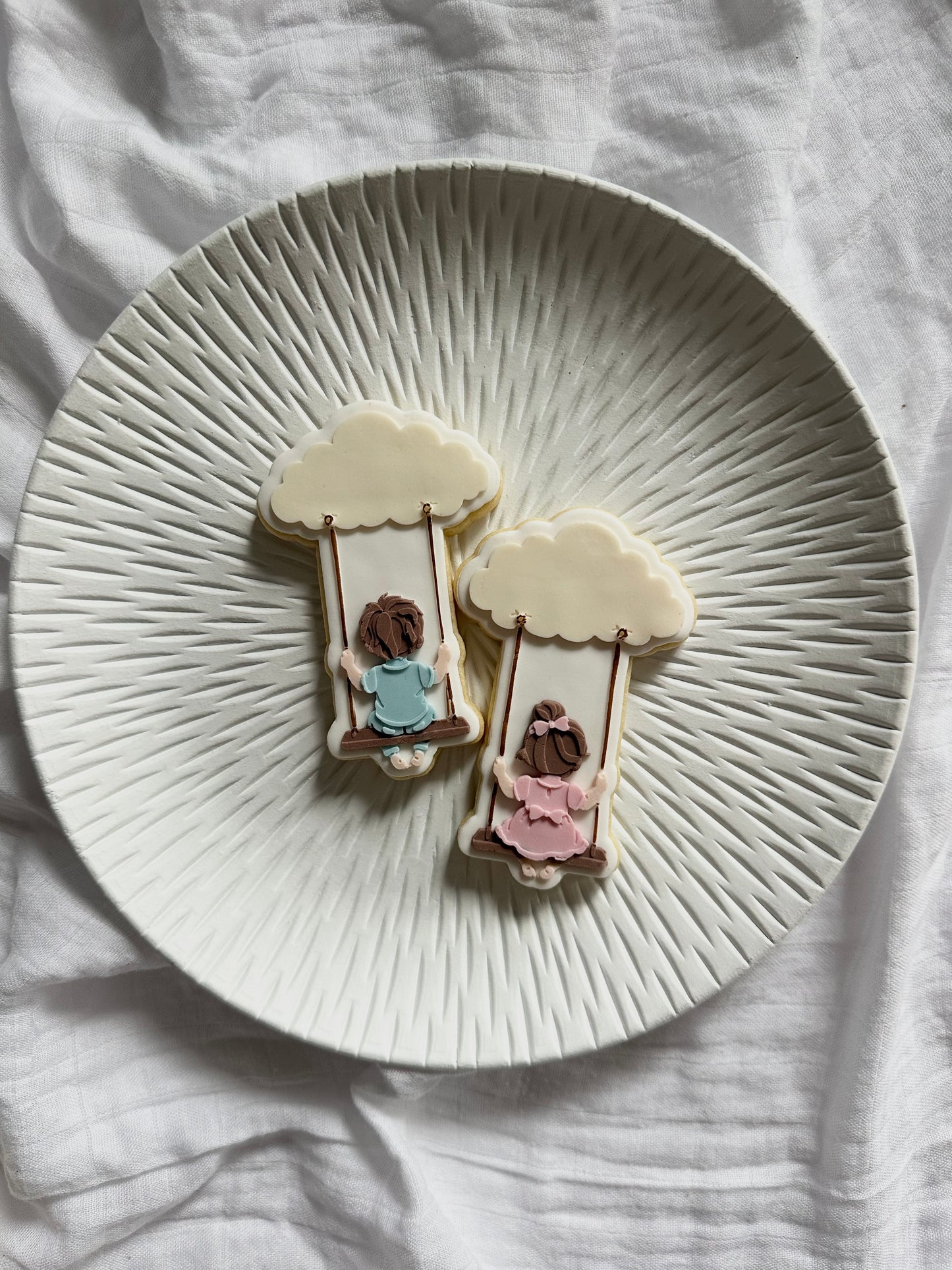 Boy swinging from cloud - Cookie Cutter & Stamp