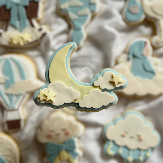 Moon with clouds - Cookie Cutter & Stamp