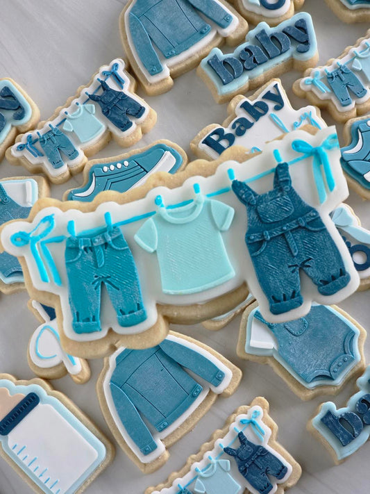 Dungarees on washline - Cookie Cutter & Stamp