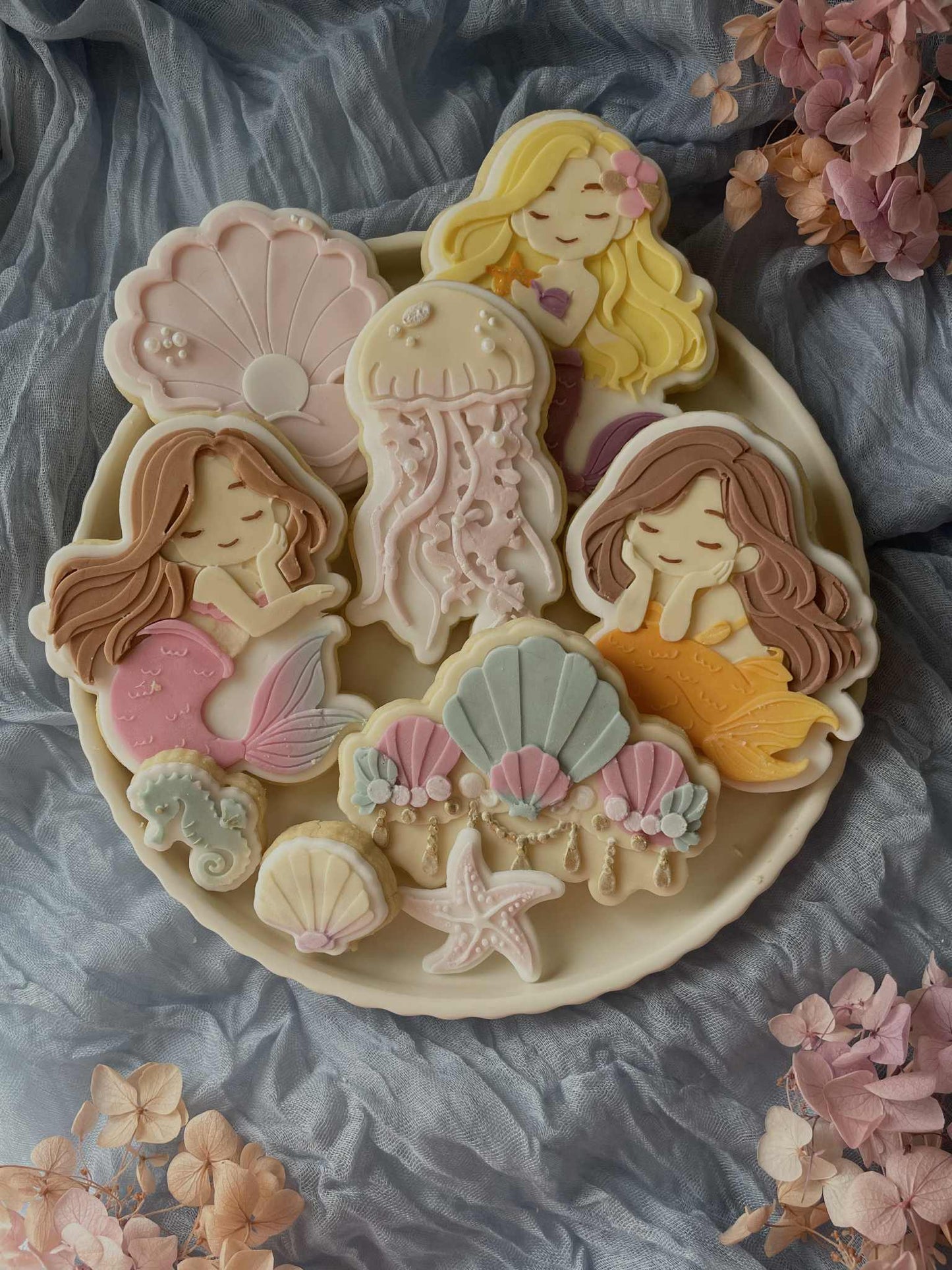 Mermaid sitting down - Cookie Cutter & Stamp