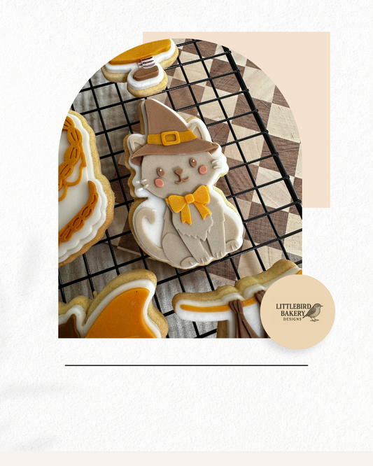 Witch cat cookie cutter and stamp