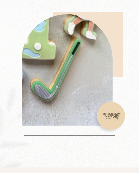 golf club cookie cutter and stamp
