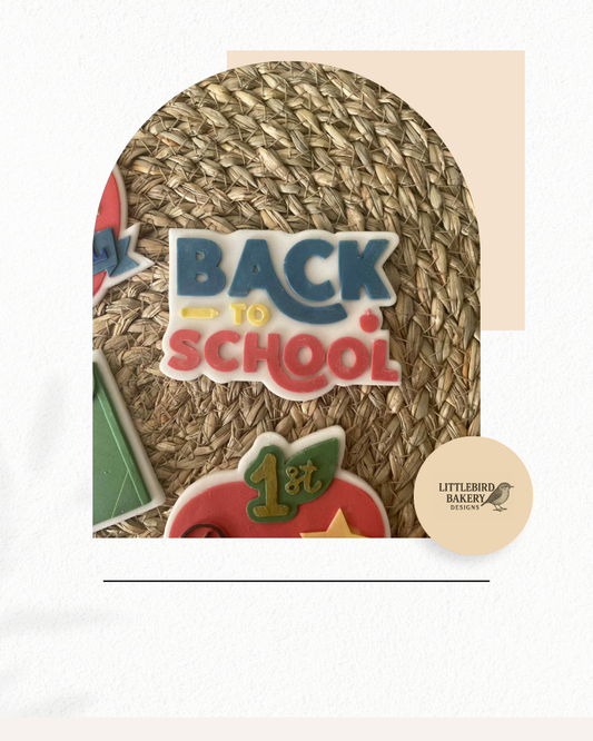 Back to school cookie cutter and stamp