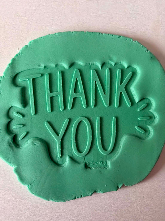 Thank You - Cookie Cutter & Stamp