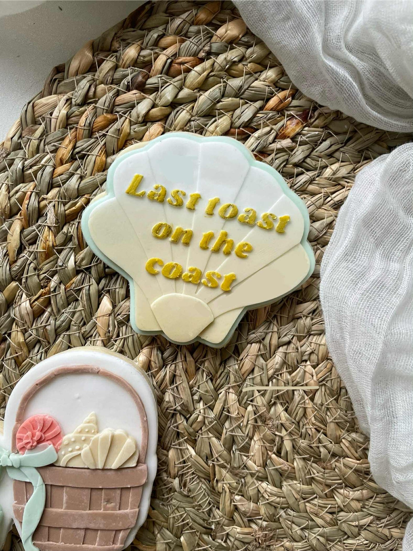 Last Toast On The Coast Shell Cookie Cutter & Stamp