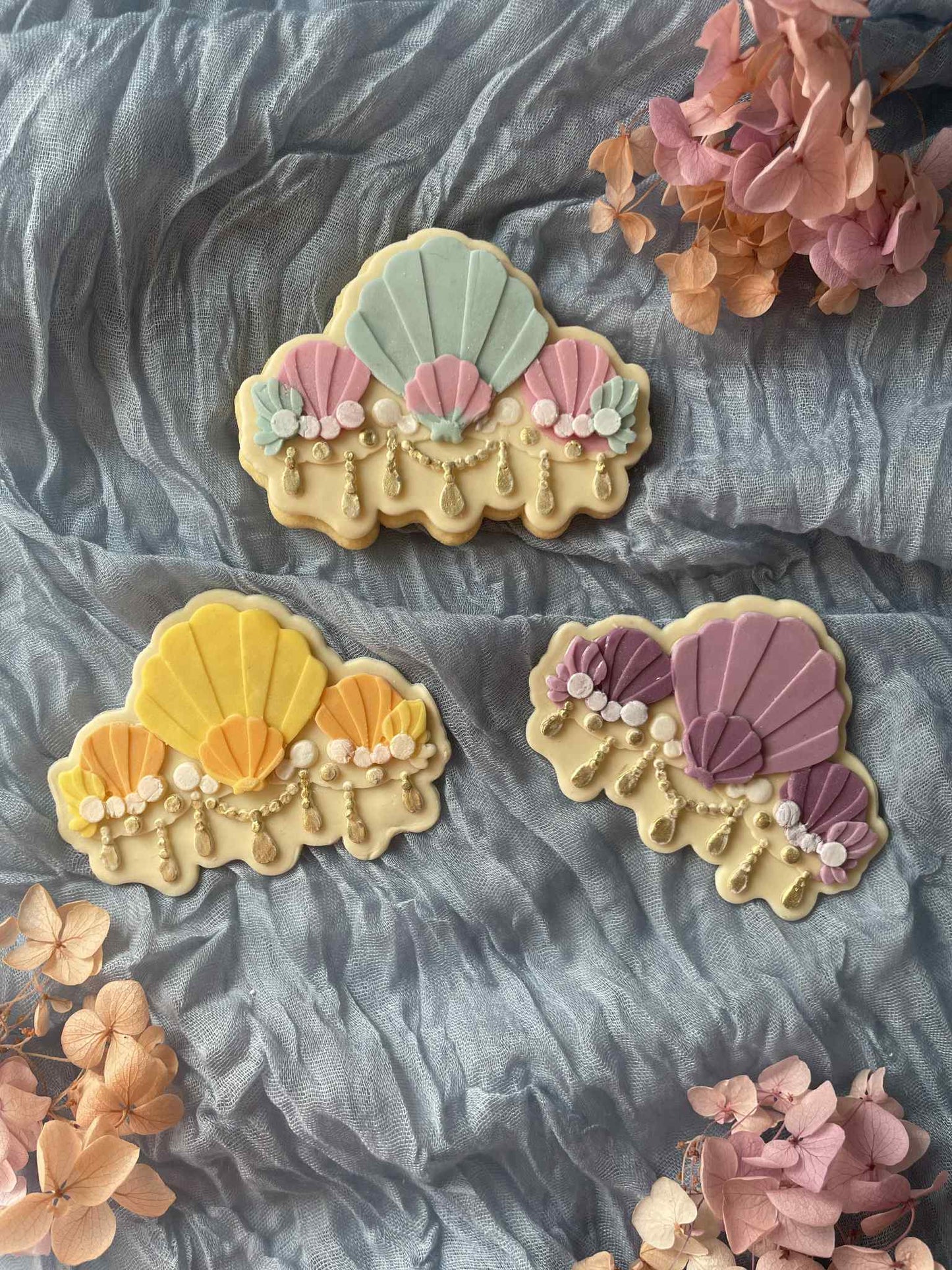 Mermaid shell crown Cookie Cutter & Stamp