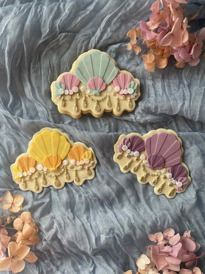 Mermaid shell crown Cookie Cutter & Stamp