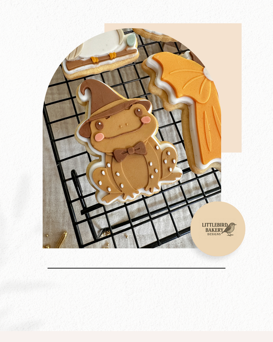 Toad with witch hat cookie cutter and stamp