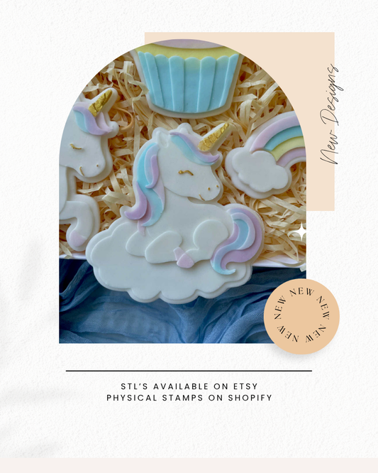Unicorn on Cloud Cookie Cutter & Stamp
