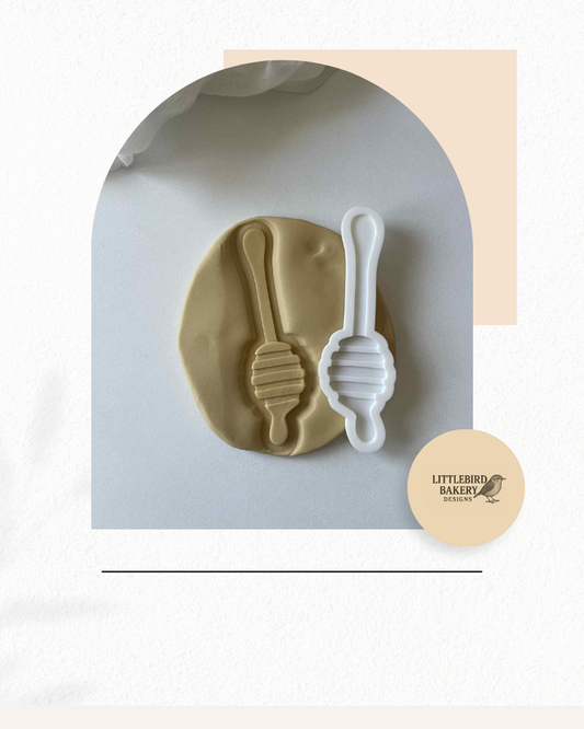 Honey dipper cookie cutter and stamp