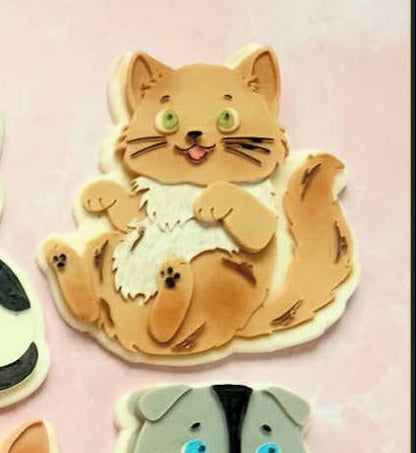 Playful Cat - Cookie Cutter & Stamp