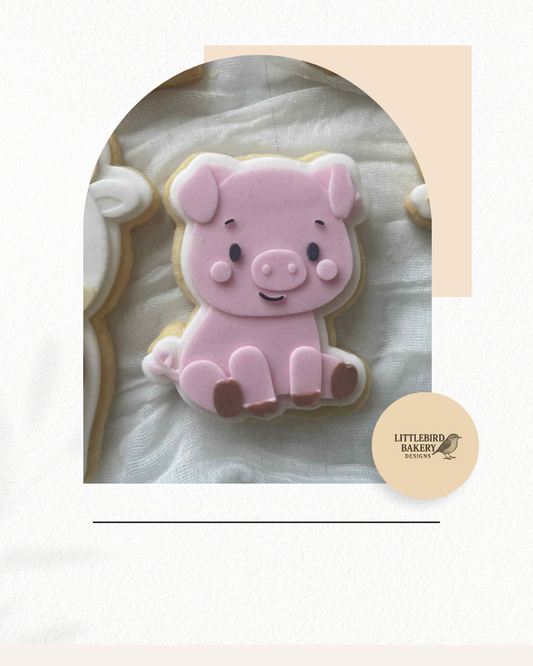 Pig cookie cutter and stamp