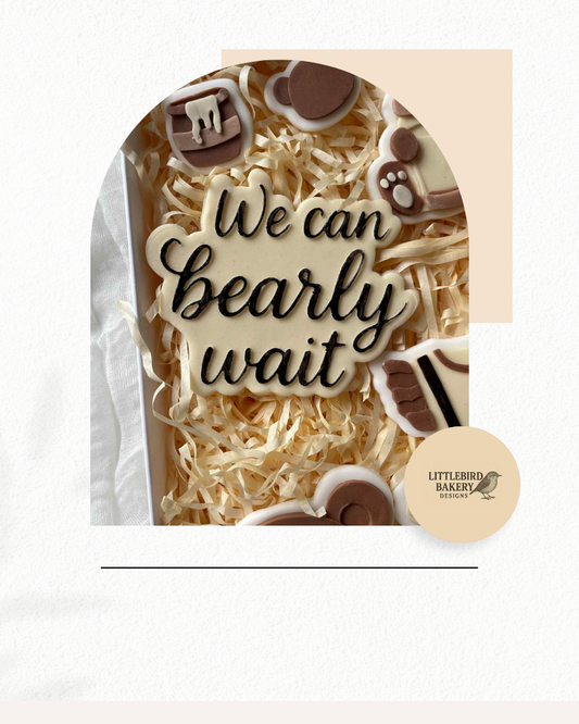 We can Bearly wait cookie cutter and stamp