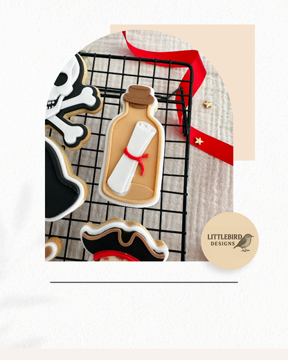 Message In a Bottle cookie cutter and stamp