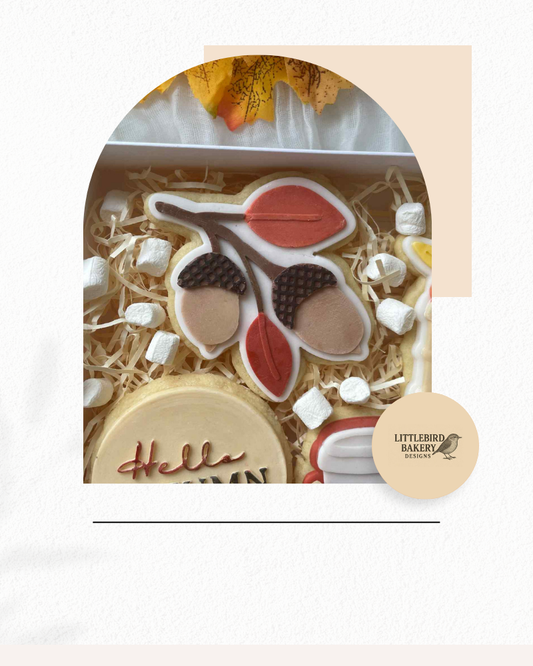 Acorns on branch cookie cutter and stamp