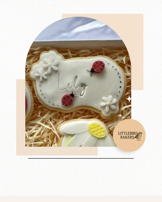 Ladybird Nametag cookie cutter and stamp