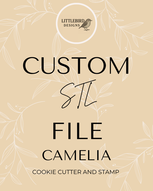 Camelia custom - Cookie Cutter & Stamp