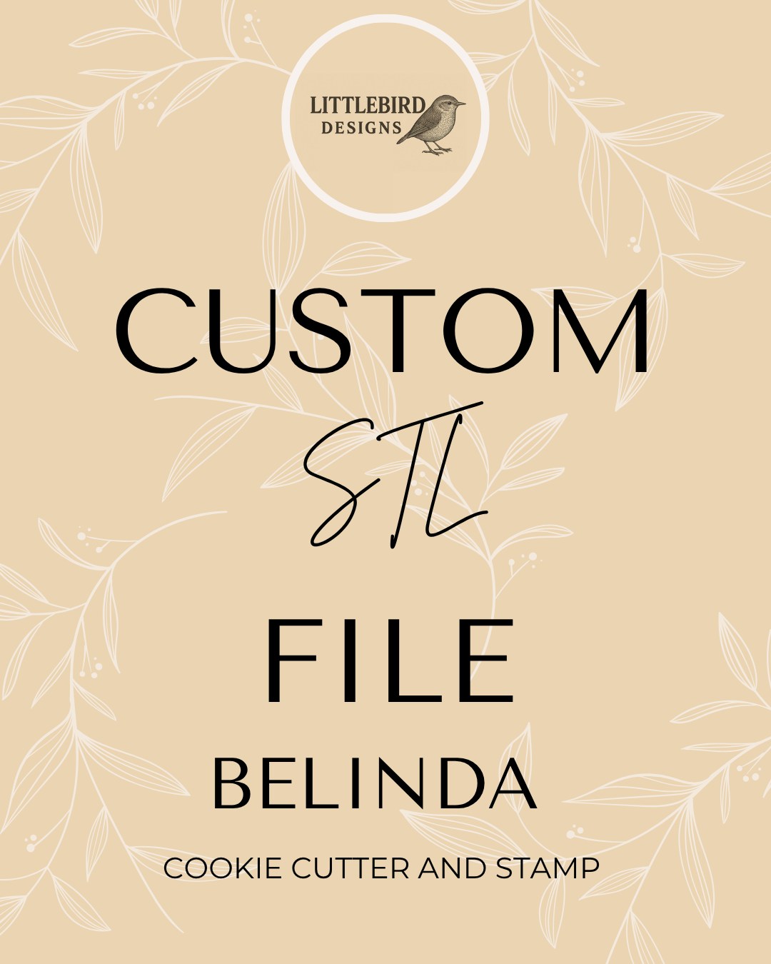 Belinda Custom STL - Cookie Cutter & Stamp