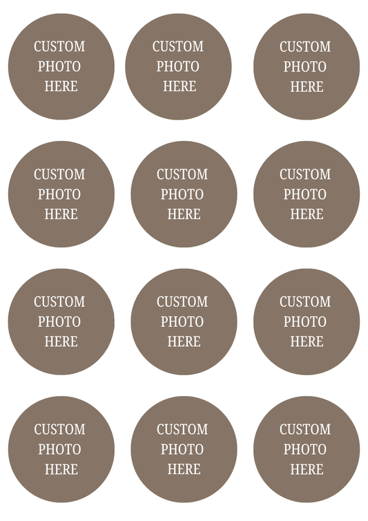 Custom Cupcake toppers - set of 12