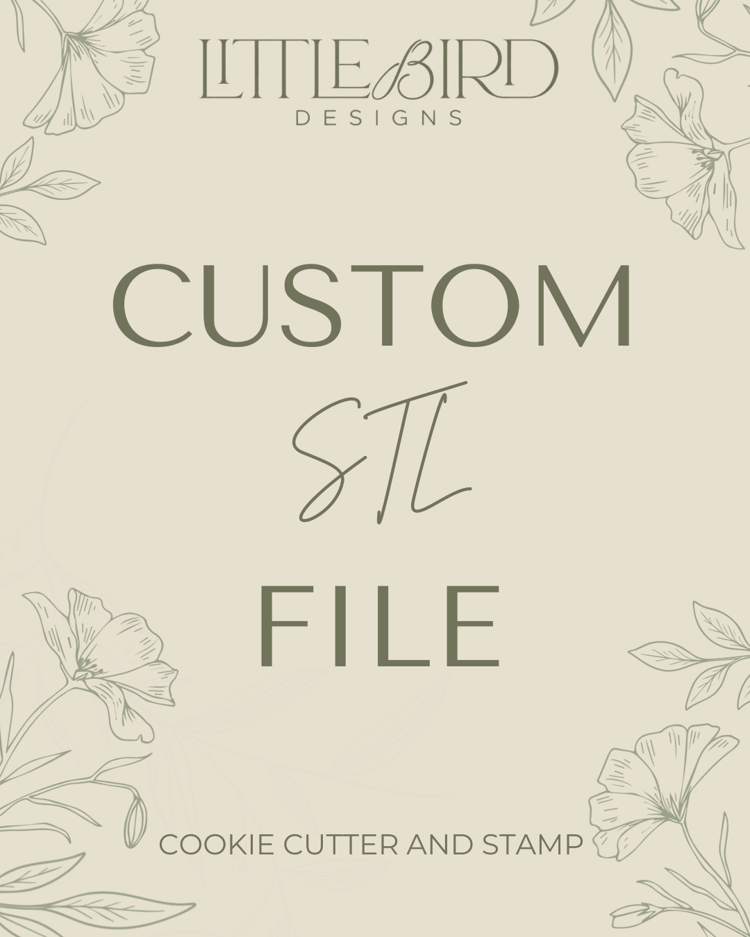 Custom STL Cookie Cutter & Stamp
