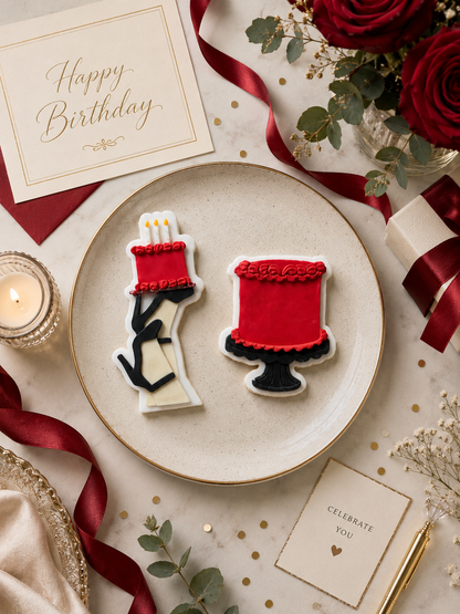 Legs With Birthday Cake - Cookie Cutter & Stamp