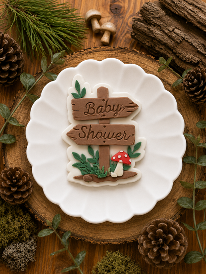 Woodland Baby shower sign - Cookie Cutter & Stamp