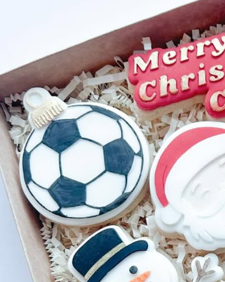 Football Bauble Cookie Cutter & Stamp
