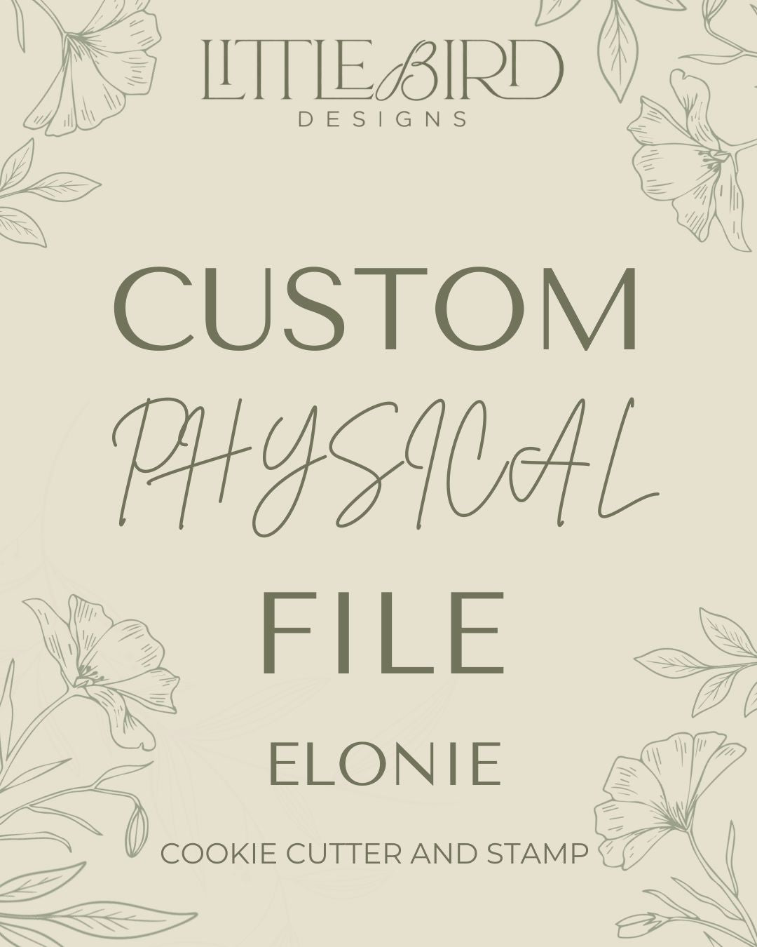 Elonie  custom - Cookie Cutter & Stamp