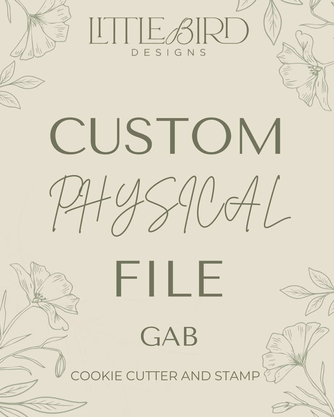 Gab custom - Cookie Cutter & Stamp