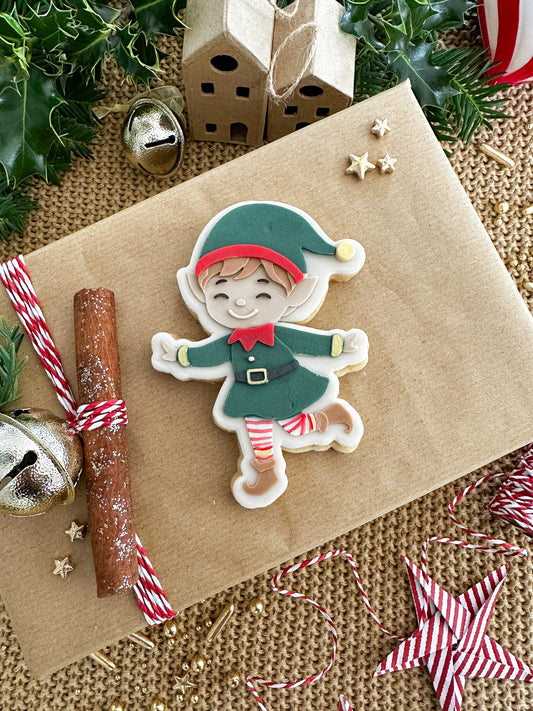 Boy Elf cookie cutter and stamp