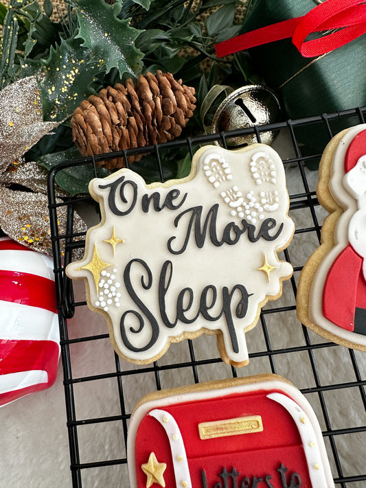 one more sleep cookie cutter and stamp