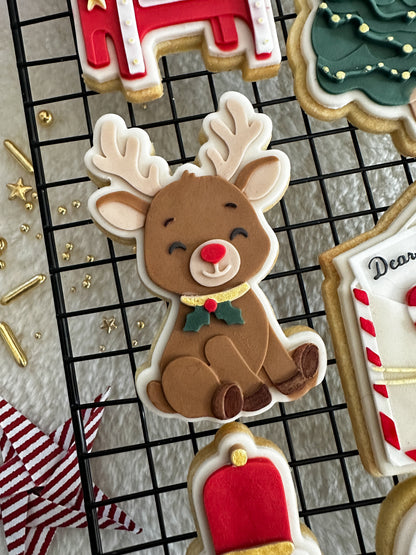 Reindeer cookie cutter and stamp
