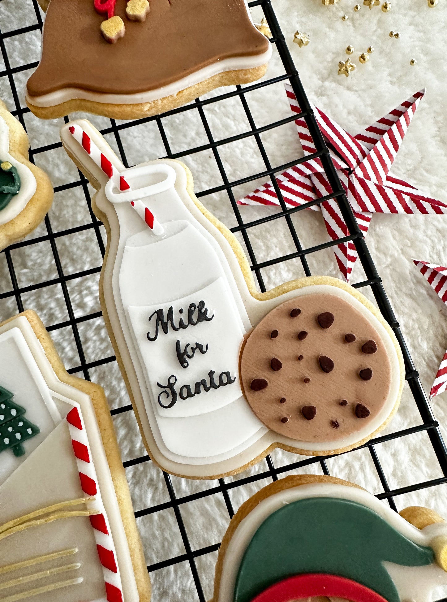 Milk and cookie cookie cutter and stamp