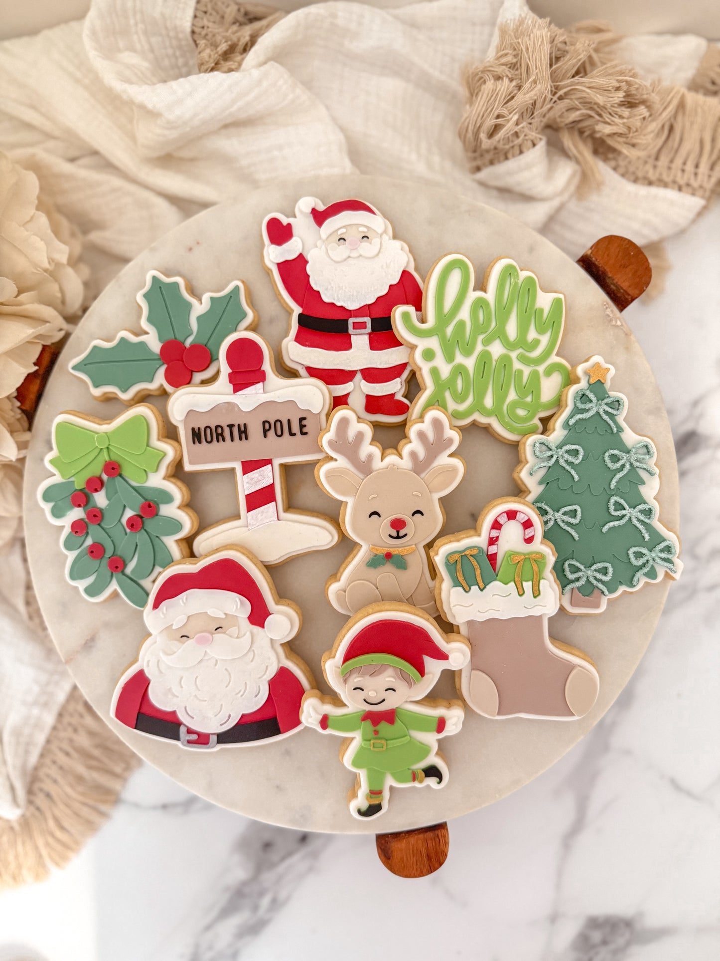 Chrsistmas Tree with bows cookie cutter and stamp