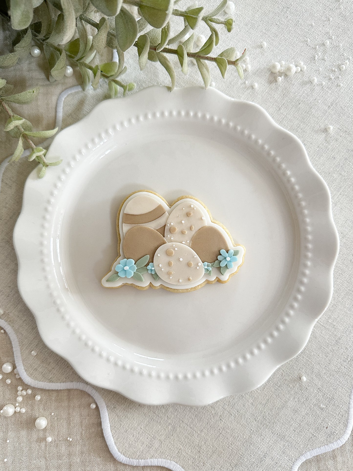 Easter eggs with flowers - Cookie Cutter & Stamp