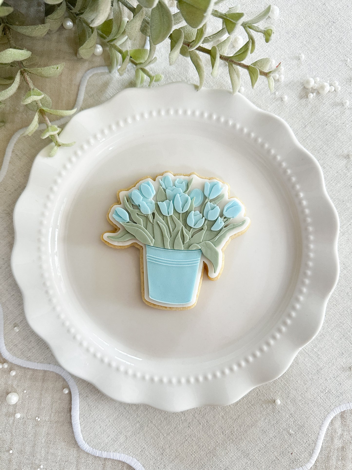 Tulips in a bucket - Cookie Cutter & Stamp