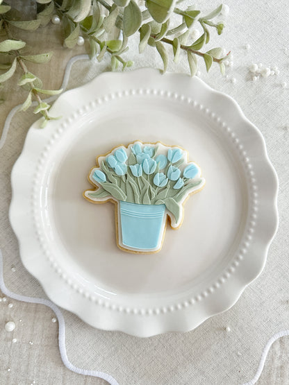 Tulips in a bucket - Cookie Cutter & Stamp