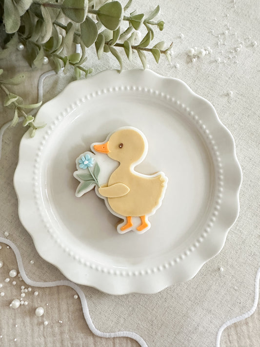 Duck with flower - Cookie Cutter & Stamp