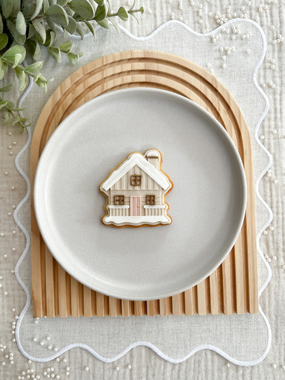 Ski Chalet cookie cutter and stamp