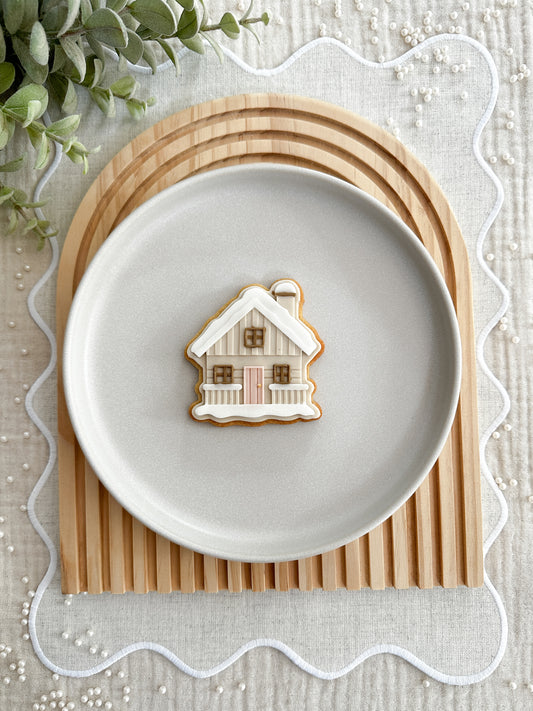 Ski Chalet cookie cutter and stamp