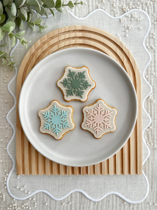 Snowflake cookie cutter and stamp